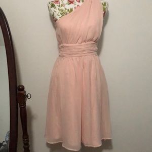 Pretty pink one shoulder dress, MAKE ME AN OFFER!
